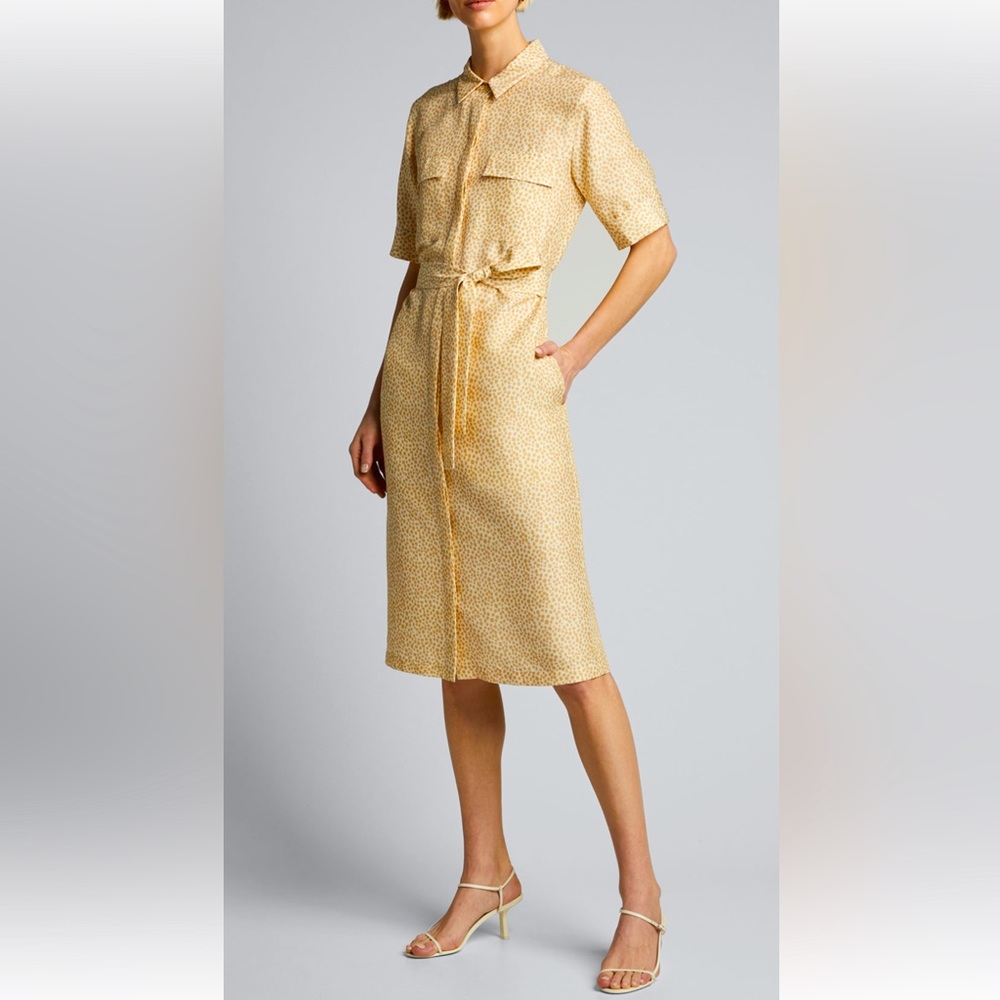 NWT $ 798 Lafayette 148 New York Doha Silk Dress. Size M, 100% Silk.